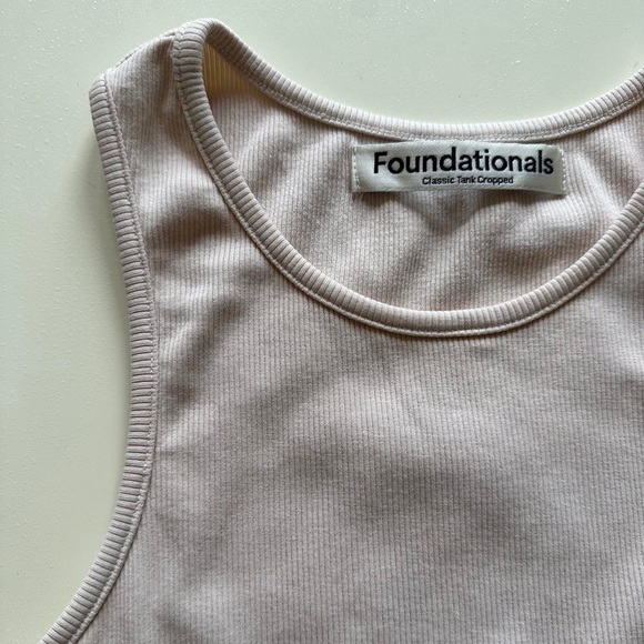Foundationals Classic Cropped Tank in buttercream - Picture 3 of 4
